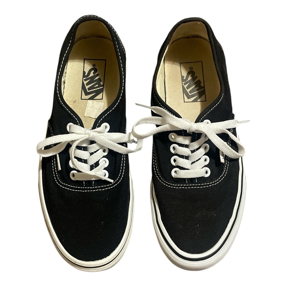 Vans Black and White Canvas Shoes